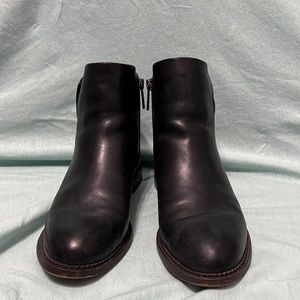 Franco Sarto Black Leather Ankle Boots